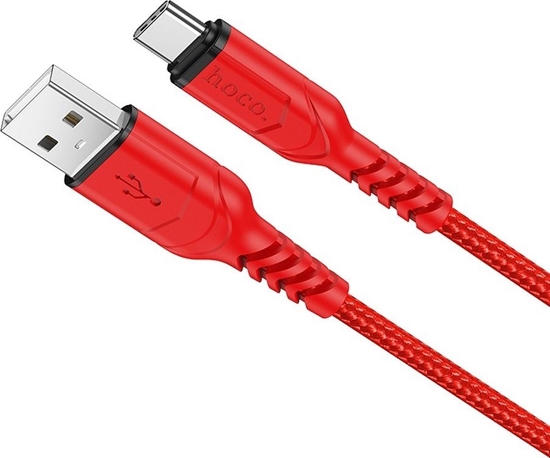 Picture of Kabel USB Hoco USB-A - USB-C 1 m Czerwony (6931474744937)
