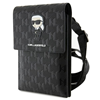 Picture of Karl Lagerfeld Saffiano Monogram Ikonik NFT Wallet Phone Bag / Black