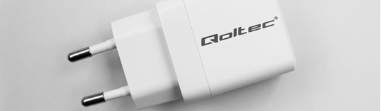 Picture of Ładowarka sieciowa 20W GaN | 5-20V | 1.5-3A | 1xUSB-C PD | 1xUSB QC 3.0 | Biała 