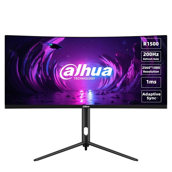 Picture of LCD Monitor|DAHUA|DHI-LM30-E330CA|30"|Gaming/Curved/21 : 9|Panel VA|2560x1080|21:9|200Hz|1 ms|Swivel|Tilt|Colour Black|LM30-E330CA