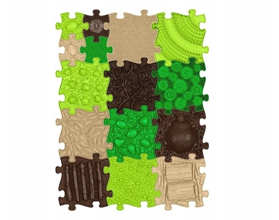 Picture of Mata Sensoryczna Ortopedyczna Zestaw15w1 Nature 15 Puzzli Sensoryka Muffik / Mfk-097