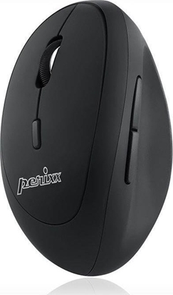 Attēls no Mysz Perixx Mysz bezprzewodowa Perixx PERIMICE 719L optyczna wertykalna pionowa bezklikowa czarna silent dla leworcznych