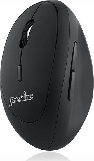 Picture of Mysz Perixx Mysz bezprzewodowa Perixx PERIMICE 719L optyczna wertykalna pionowa bezklikowa czarna silent dla leworcznych