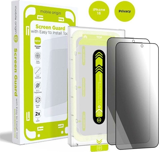 Изображение Mobile Origin Screen Guard Privacy with easy applicator, 2 pack - iPhone 16 Pro