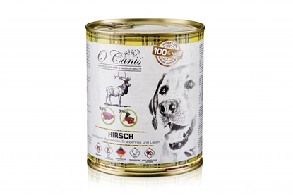 Attēls no O'CANIS canned dog food- wet food- deer with buckwheat- 800 g