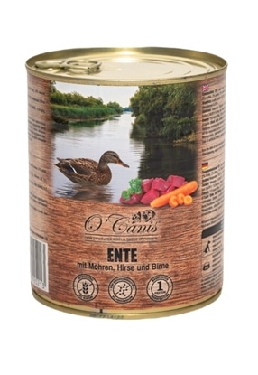 Attēls no O'CANIS canned dog food- wet food- duck, millet and carrots - 800 g
