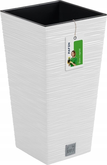 Изображение Prosperplast Doniczka na kwiaty Donica Furu DFSH200 Biaa