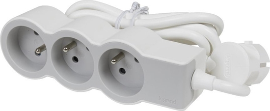 Picture of Przedłużacz standard 3x2P+Z 3m biało-szary