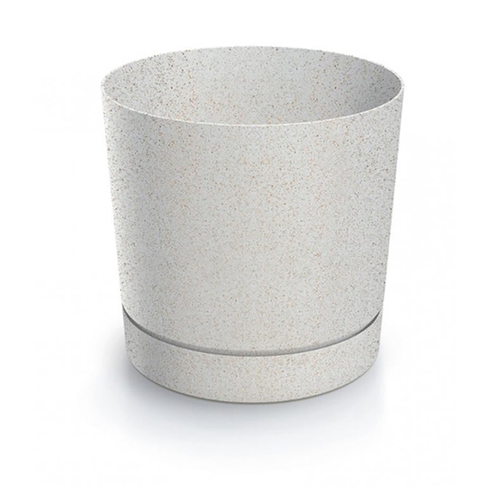 Picture of Puķu pods Tubo P Eco Wood Eco balts d12.8xh12.8cm