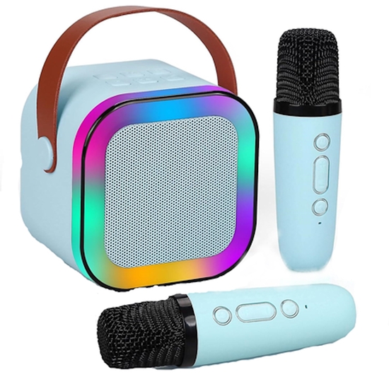 Изображение Riff K12 Portatīvā BT karaoke sistēma ar 2 Wireless mikrofoniem Blue