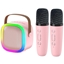 Attēls no Riff K12 Portatīvā BT karaoke sistēma ar 2 Wireless mikrofoniem Pink