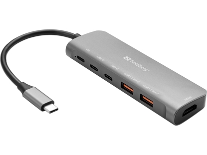 Attēls no Sandberg 136-65 USB-C Dock HDMI+2xA+2xC+PD100W