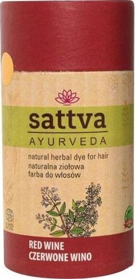 Изображение Sattva SATTVA_Natural Herbal Dye for Hair naturalna zioowa farba do wosów Red Wine 150g