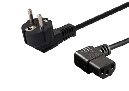 Attēls no SAVIO Power cable Schuko (M) angled – IEC C13, 1.2 m CL-115