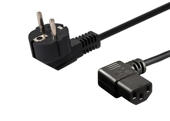 Picture of SAVIO Power cable Schuko (M) angled – IEC C13, 1.2 m CL-115