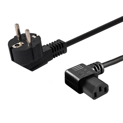 Изображение SAVIO Power cable Schuko (M) angled – IEC C13, 1.2 m CL-115