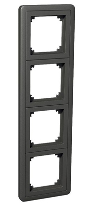 Attēls no SCHNEIDER ELECTRIC EXXACT COMBI 4-GANG FRAME ANTHRACITE
