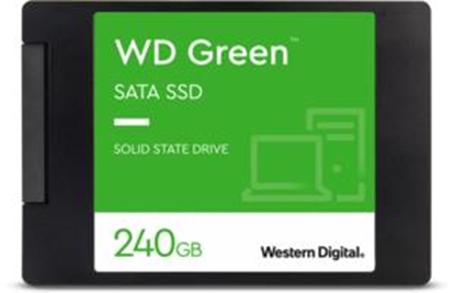 Picture of SSD|WESTERN DIGITAL|Green|240GB|SATA 3.0|SLC|Read speed 545 MBytes/sec|2,5"|MTBF 1000000 hours|WDS240G3G0A
