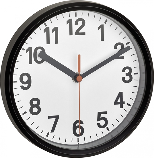 Picture of TFA 60.3538.01 Analogue radio wall clock black