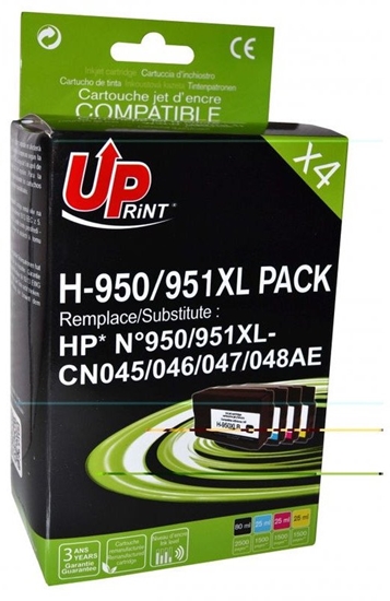 Изображение Tintes krtrids  UPrint HP 950XLBk/951XL C/M/Y Multipaka