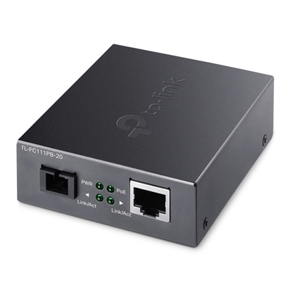 Attēls no TP-LINK 10/100Mbps WDM Media Converter with 1-Port PoE