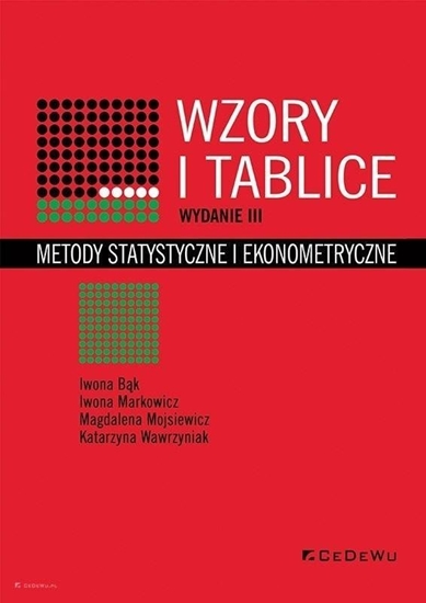 Изображение Wzory i tablice.. Metody statystyczne i.. w.3