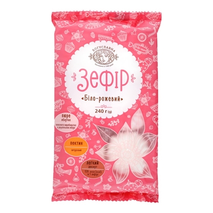 Изображение Zefīrs BOGUSLAVNA, balts/rozā, 240g
