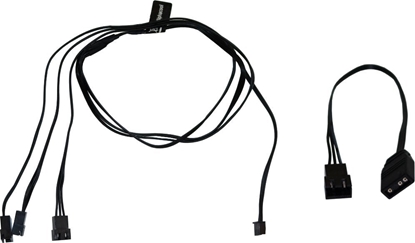 Attēls no Alphacool Alphacool Digital RGB LED Y-Kabel 3-fach mit JST-Stecker, schwarz - 60cm