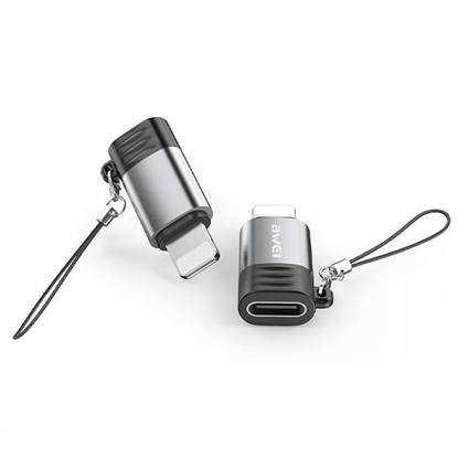 Attēls no AWEI Adapter A11 USB-C|Lightning szary    |grey