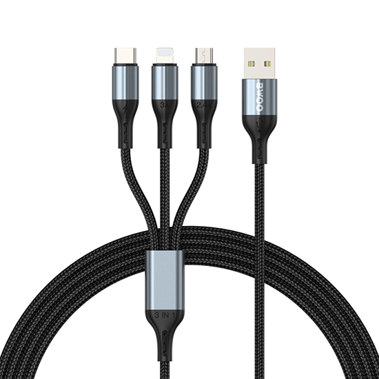 Picture of BWOO 3-in-1 Cable USB - USB-C, Lightning, Micro US