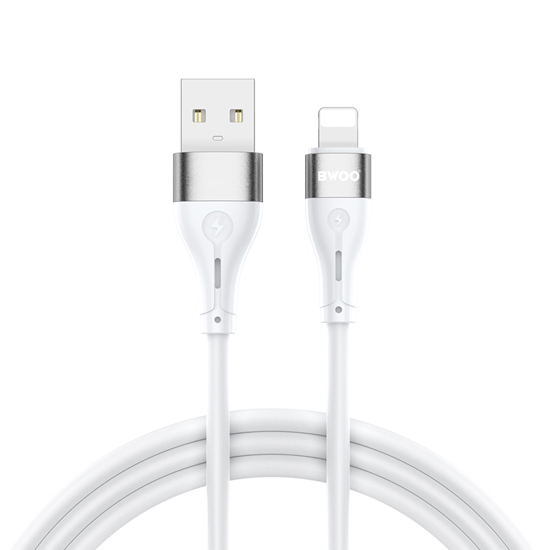Изображение BWOO Cable USB - Lightning 1m 3A Minimalist Silico