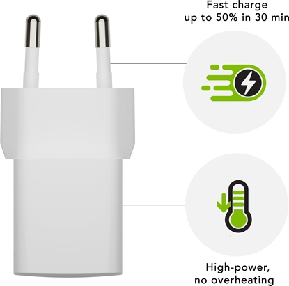 Attēls no dbramante1928 re-charge - EU Wall Charger - USB-C 25W - W, Indoor, AC, White