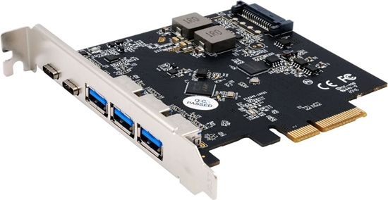 Picture of Exsys EX-12006 5 Port USB 3.2 Gen2 PCIe Karte 3x USB-A und 2x USB-C