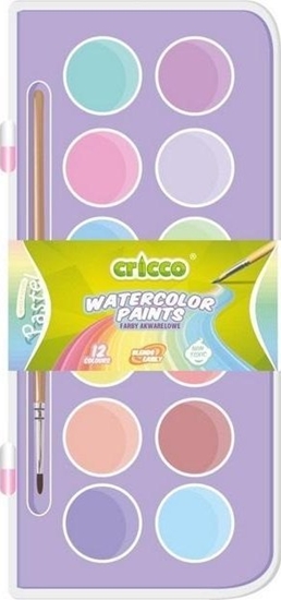 Picture of Farby akwarelowe pastelowe 12 kolorów CRICCO