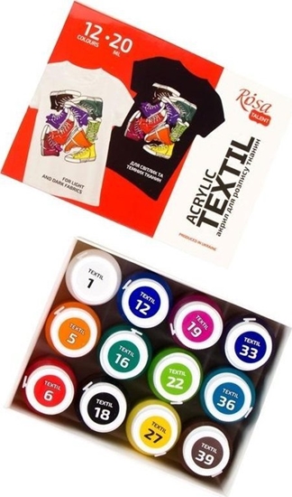 Picture of Farby do tkanin Style 20ml 12 kolorów