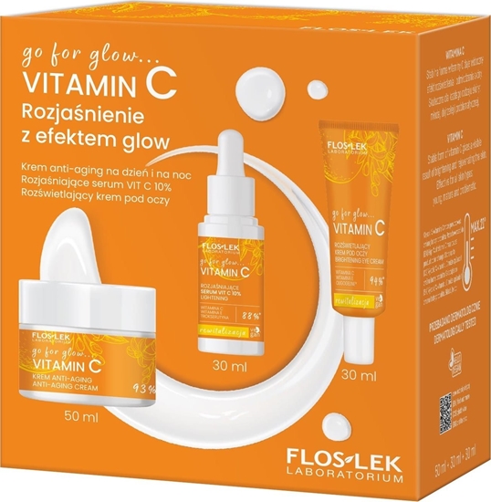 Picture of Floslek FLOSLEK Zestaw prezentowy Vitamin C (krem anti aging 50ml+krem pod oczy 30ml+serum 30ml)