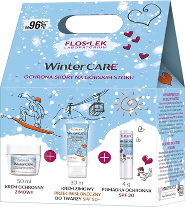Attēls no Floslek FLOSLEK Zestaw prezentowy Winter Care ( krem zimowy p/soneczny 30 ml + krem ochronny 50ml  + pomadka ochronna spf 20 4 g)