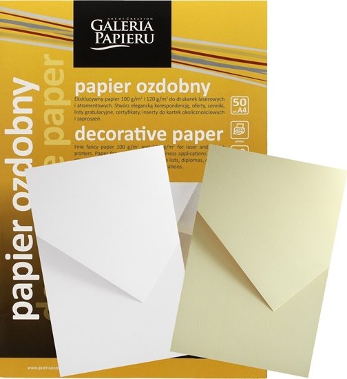 Picture of GALERIA PAPIERU Papier ozdobny Galeria Papieru A4/120g Natte biay (50), BIAY