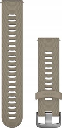 Изображение Garmin Pasek silikonowy na nadgarstek Quick Release 20 (piaskowy / stalowo-srebrny) (010-11251-0Z)