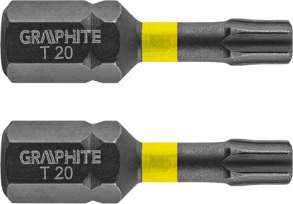 Изображение Graphite Kocówka wkrtakowa (Bity udarowe TX20 x 25 mm, 2 szt.)