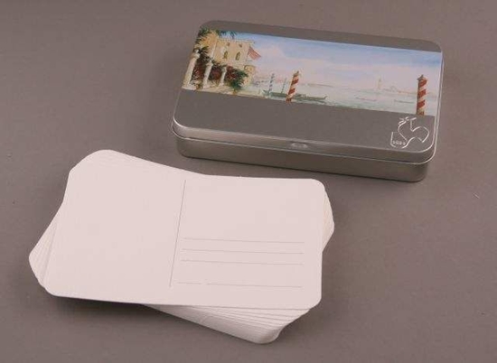 Picture of Hahnemühle 30 kart pocztówek do malowania akwarel Hahnemuhle w metalowym pudeku uniw