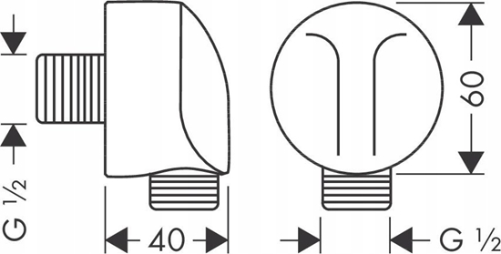 Picture of Hansgrohe FixFit Przycze wa bez zaworu zwrotnego E