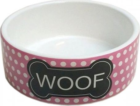 Picture of Yarro International Miska Ceramiczna Dla Psa Woof Róowa 13x4.5