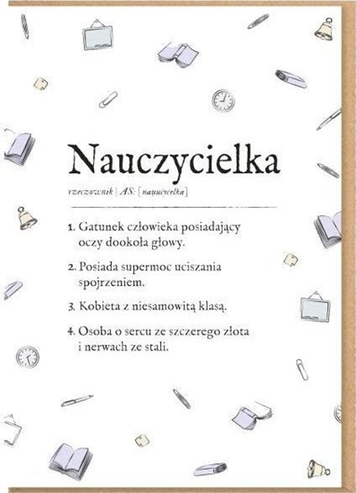 Изображение Karnet okolicznociowy Nauczycielka