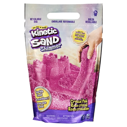 Picture of Kinetic Sand , Crystal Pink 2lb Bag of All-Natural Shimmering Play Sand for Squishing, Mixing and Molding, Sensory Toys for Kids Ages 3 and up