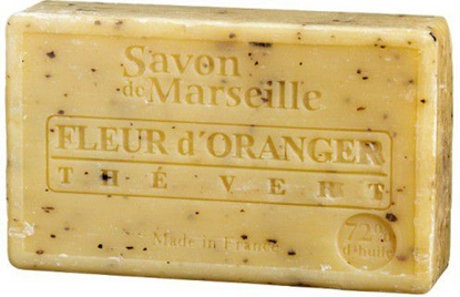 Picture of Le Chatelard Mydo marsylskie z ZIELON HERBAT I OLEJEM ZE SODKICH MIGDAÓW o zapachu POMARACZY 100g