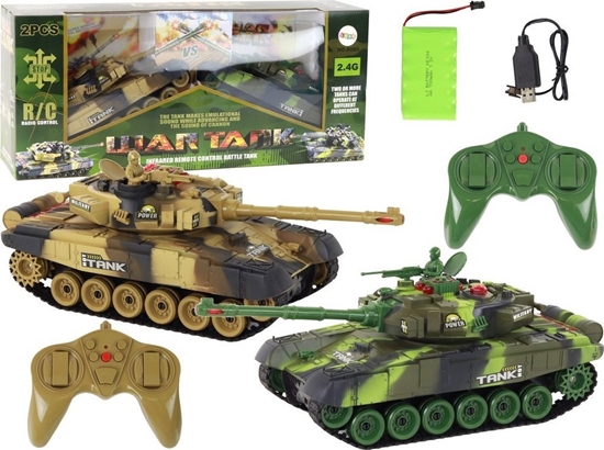Изображение LeanToys Zestaw Czogi Walczce Zdalnie Sterowane Czog War Tank RC Bitwa Podczerwie