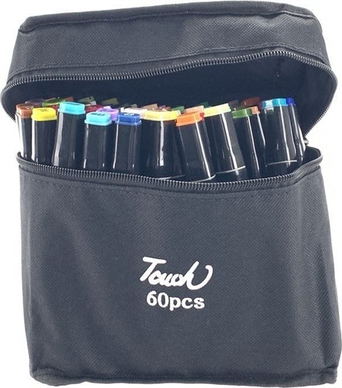 Picture of LeanToys Zestaw Pisaków Markerów Touch 60 Szt Torba Markery Alkoholowe