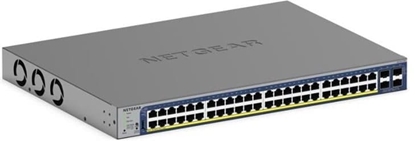Attēls no NETGEAR Smart GS752TXUP - V3 - Switch - L3 Lite - Smart - 48 x 10/100/1000 (PoE++) + 4 x 10 Gigabit SFP+ - Desktop, an Rack montierbar - PoE++