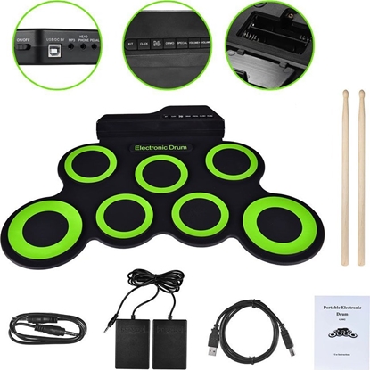 Attēls no OEM PRZENONA PERKUSJA ELEKTRYCZNA ZWIJANA DRUM PAD USB MP3 + PAECZKI